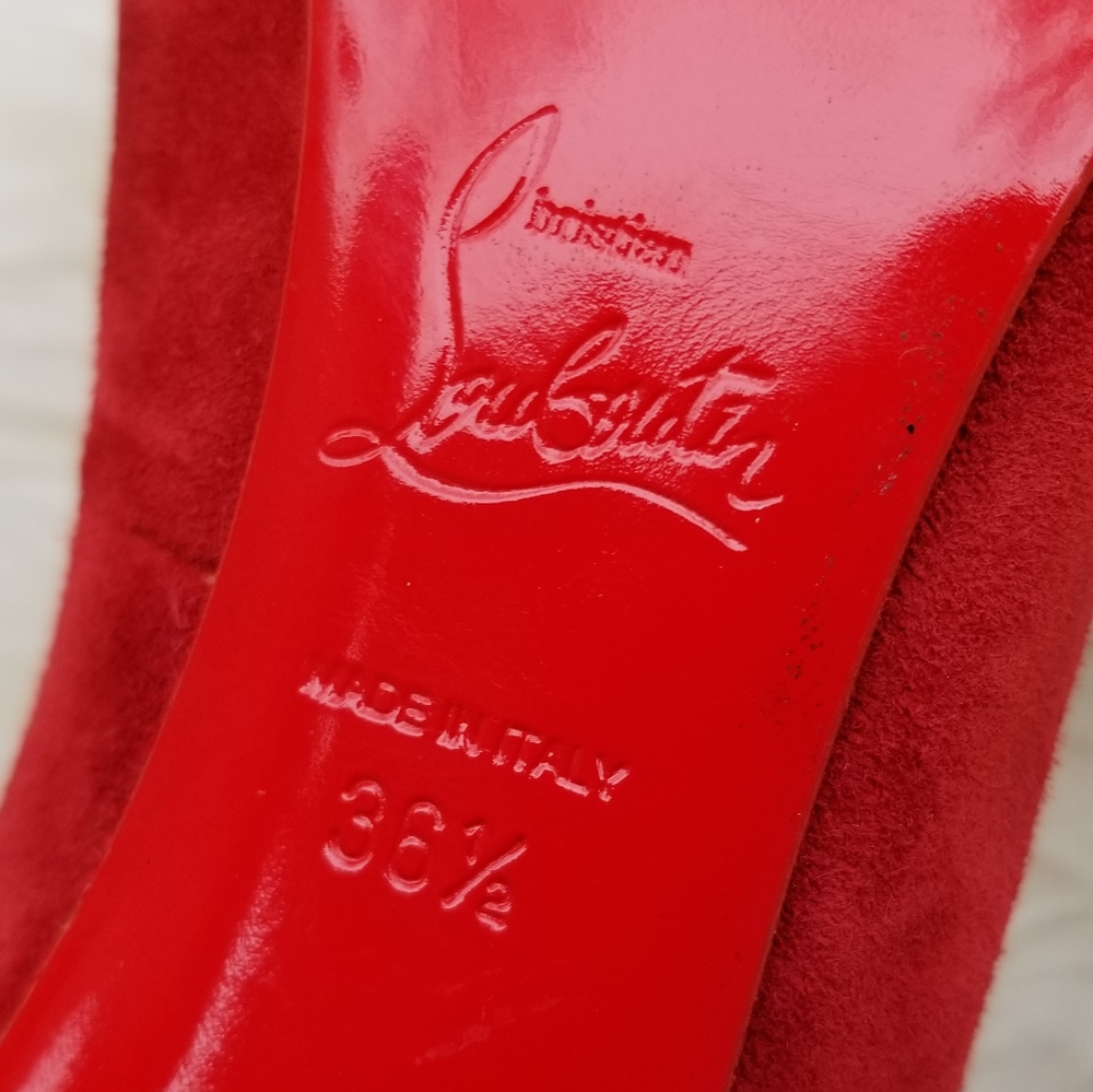 Christian Louboutin Victorina Flame 100mm Red Euro 36 1/2 - Picture 10 of 11